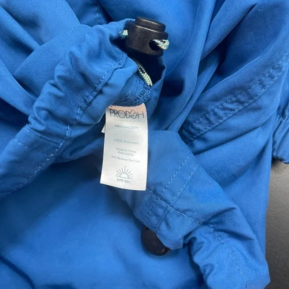 Prodoh Blue Hooded Windbreaker Anorak Jacket size 10 - Picture 4 of 10